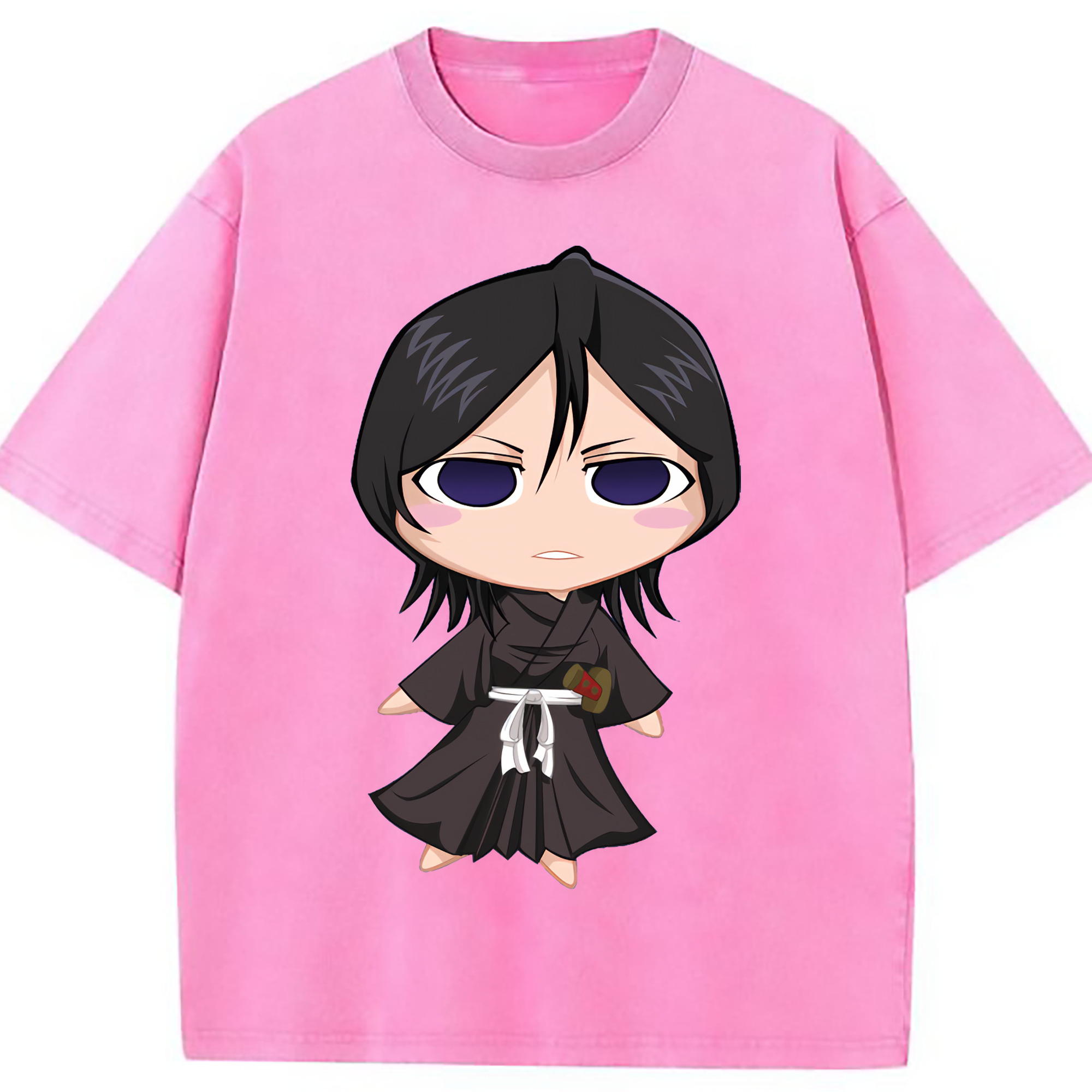 （画像用） ブリーチ 朽木ルキア BLEACH Kuchiki Rukia 綿100% ヴィンテージ風 半袖Tシャツ（フロントプリント）